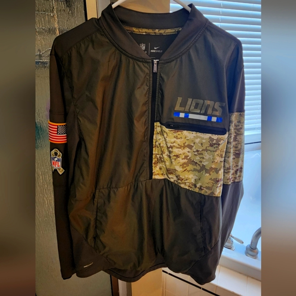 Detroit lions salute to service zip jacket